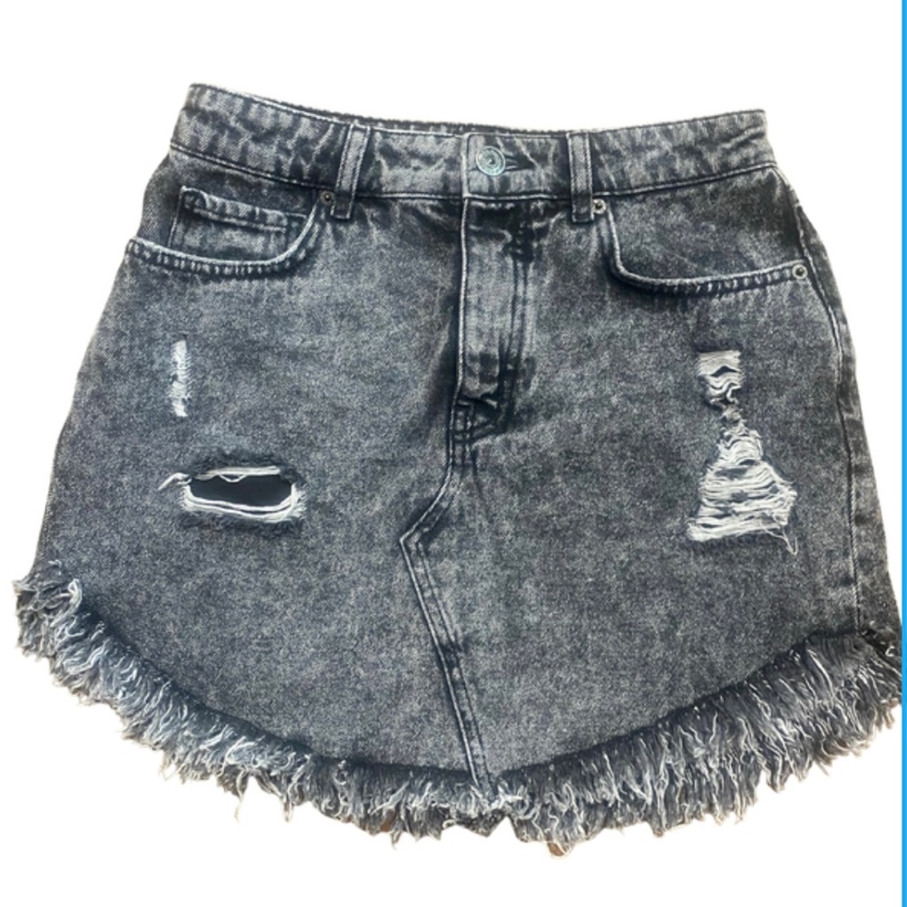 BDG Urban Outfitters distressed black mini skirt size small
